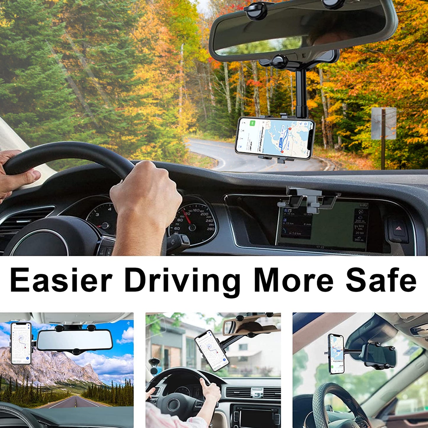 Car Mobile Holder (Universal 360 Rotatable) | GPS Phone Stand for All vehicles & Mobile Phones.