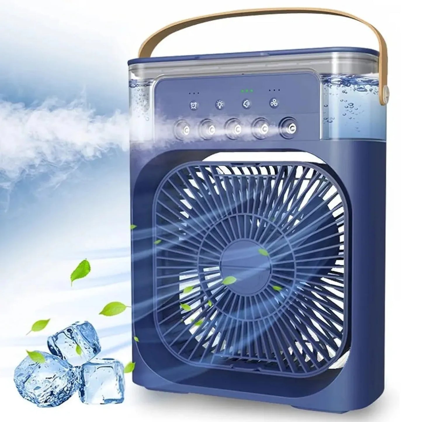 USB Fan Air Cooler | Mini AC | Cooling Fan | Water Spray AC Fan | Air Cooler with Ice Humidifier & Night Light