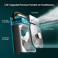 USB Fan Air Cooler | Mini AC | Cooling Fan | Water Spray AC Fan | Air Cooler with Ice Humidifier & Night Light