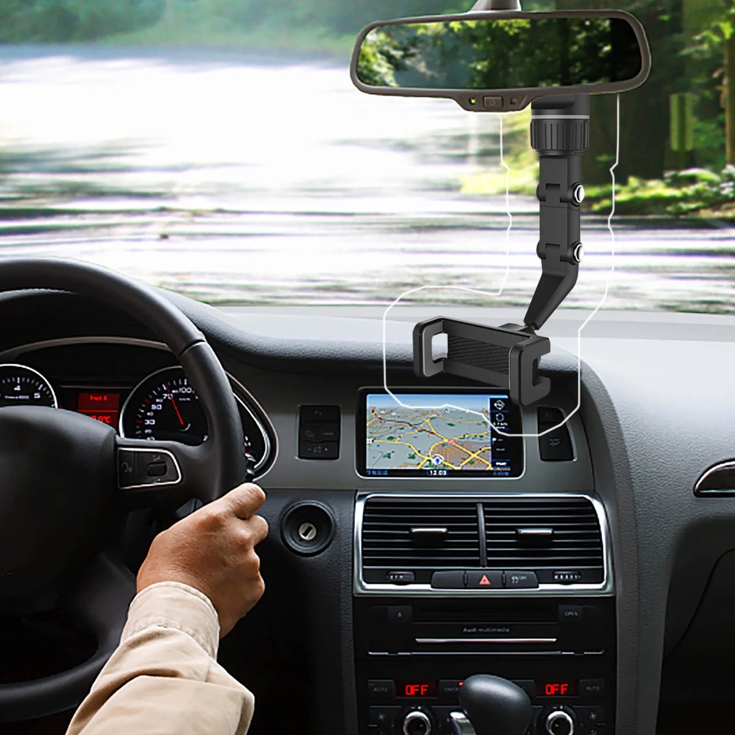 Car Mobile Holder (Universal 360 Rotatable) | GPS Phone Stand for All vehicles & Mobile Phones.
